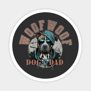 Grunge Dog Dad Magnet